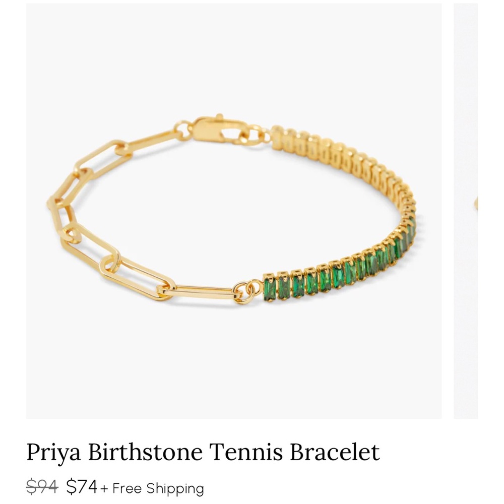 Brook & York Priya Birthstone Bracelet Brand New